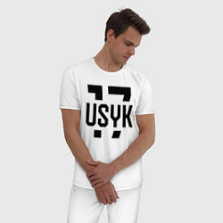 Пижама хлопковая мужская USYK 17, цвет: белый — фото 2