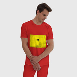 Пижама хлопковая мужская Metro Exodus: Yellow Grunge, цвет: красный — фото 2