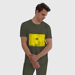 Пижама хлопковая мужская Metro Exodus: Yellow Grunge, цвет: меланж-хаки — фото 2