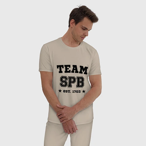 Мужская пижама Team SPB est. 1703 / Миндальный – фото 3