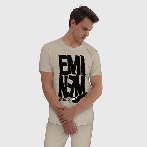 Мужская пижама Eminem recovery / Миндальный – фото 3