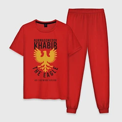 Пижама хлопковая мужская Khabib: The Eagle, цвет: красный