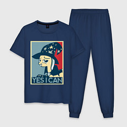 Пижама хлопковая мужская MLP: Yes I Can, цвет: тёмно-синий