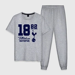 Пижама хлопковая мужская FC Tottenham 1882, цвет: меланж