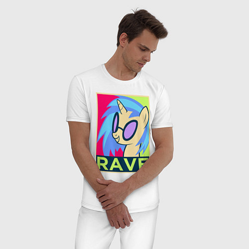 Мужская пижама DJ Pon-3 RAVE / Белый – фото 3