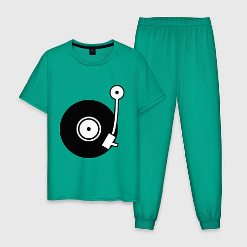 Мужская пижама Vinyl Mix / Зеленый – фото 1
