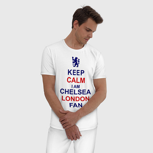 Мужская пижама Keep Calm & Chelsea London fan / Белый – фото 3