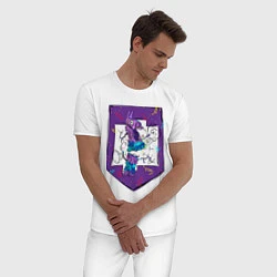 Пижама хлопковая мужская Lama Fortnite, цвет: белый — фото 2
