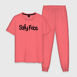 Пижама хлопковая мужская SALLY FACE, цвет: коралловый