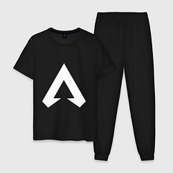 Пижама хлопковая мужская Apex Symbol, цвет: черный
