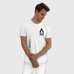 Пижама хлопковая мужская Apex Legends Gamer, цвет: белый — фото 2