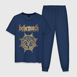Пижама хлопковая мужская Behemoth: Demonica, цвет: тёмно-синий