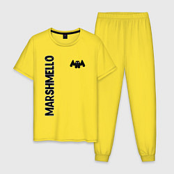 Пижама хлопковая мужская Marshmello Style, цвет: желтый