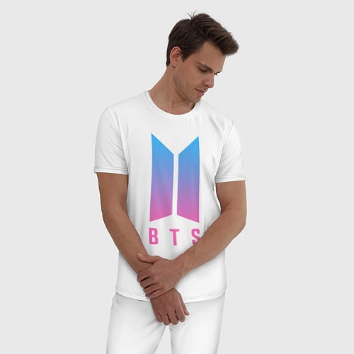 Мужская пижама BTS: Neon Suga / Белый – фото 3