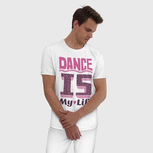 Мужская пижама Dance is my life / Белый – фото 3