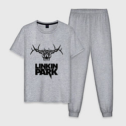 Пижама хлопковая мужская Linkin Park: Deer, цвет: меланж