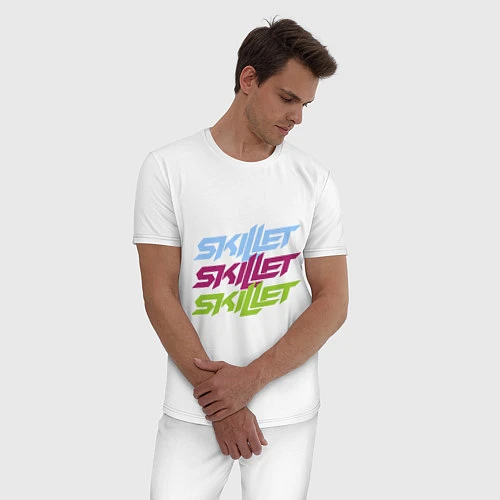 Мужская пижама Skillet Tricolor / Белый – фото 3
