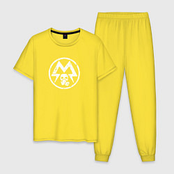 Пижама хлопковая мужская Metro: Sparta Warriors цвета желтый — фото 1