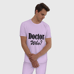 Пижама хлопковая мужская Doctor Who?, цвет: лаванда — фото 2