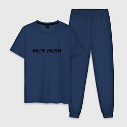 Пижама хлопковая мужская Billie Eilish, цвет: тёмно-синий