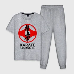 Пижама хлопковая мужская Karate Kyokushin, цвет: меланж