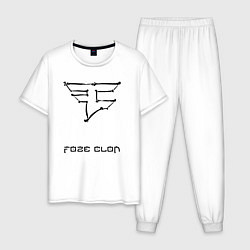 Пижама хлопковая мужская Cs:go - Faze Clan Skull, цвет: белый