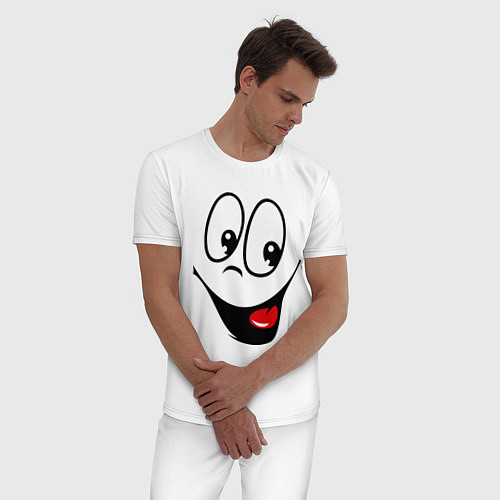 Мужская пижама Заразительная улыбка / Белый – фото 3
