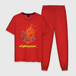 Пижама хлопковая мужская SAMURAI, цвет: красный