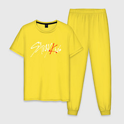 Пижама хлопковая мужская STRAY KIDS HYUNGIN, цвет: желтый
