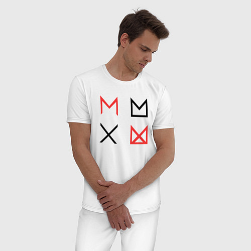 Мужская пижама MONSTA X / Белый – фото 3