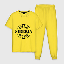 Пижама хлопковая мужская Made in Siberia, цвет: желтый