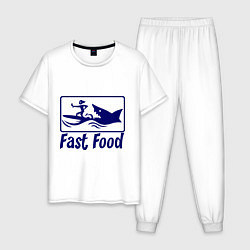 Мужская пижама Shark fast food