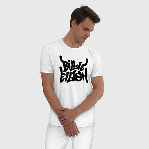 Мужская пижама BILLIE EILISH: Street Art / Белый – фото 3