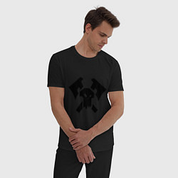 Пижама хлопковая мужская Орки (Orks), цвет: черный — фото 2