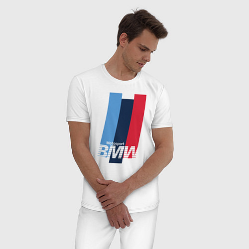 Мужская пижама BMW motosport / Белый – фото 3