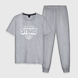 Пижама хлопковая мужская BRAWL STARS, цвет: меланж