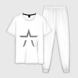Пижама хлопковая мужская Starset - Divisions, цвет: белый