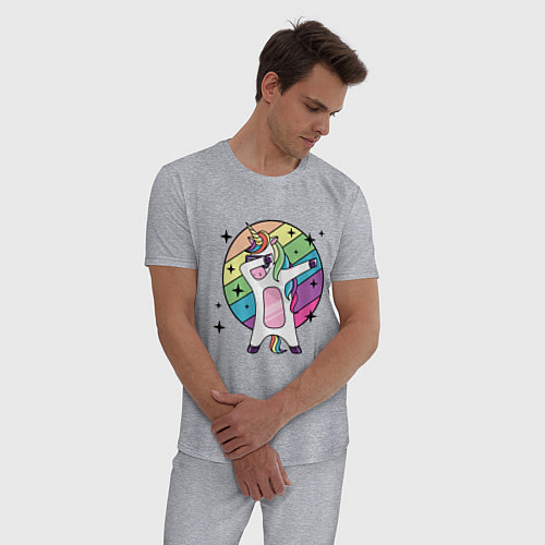 Мужская пижама Dab Unicorn / Меланж – фото 3