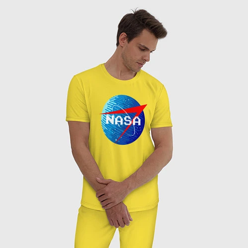 Мужская пижама NASA Pixel / Желтый – фото 3