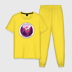 Пижама хлопковая мужская Кемпинг, цвет: желтый