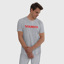 Пижама хлопковая мужская Stigmata, цвет: меланж — фото 2