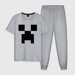Пижама хлопковая мужская Minecraft, цвет: меланж