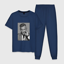 Пижама хлопковая мужская Conor McGregor, цвет: тёмно-синий