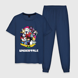 Пижама хлопковая мужская UNDERTALE, цвет: тёмно-синий