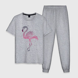 Пижама хлопковая мужская Flamingo, цвет: меланж