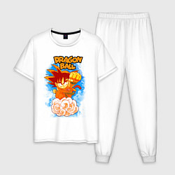 Пижама хлопковая мужская Little Goku, цвет: белый