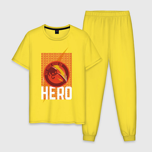 Мужская пижама HERO / Желтый – фото 1