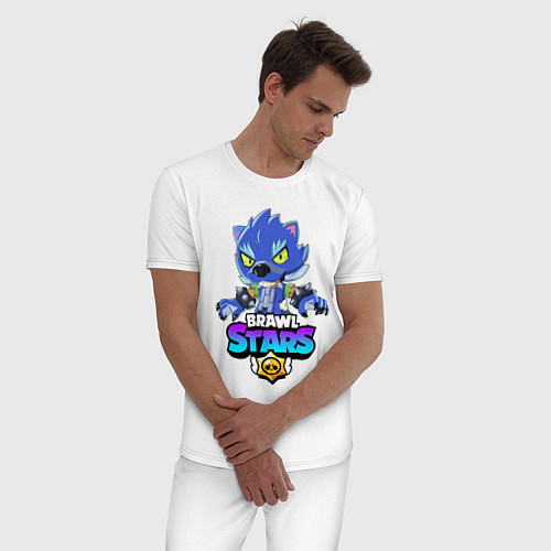 Мужская пижама BRAWL STARS LEON / Белый – фото 3
