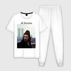 Пижама хлопковая мужская Аль Пачино, цвет: белый