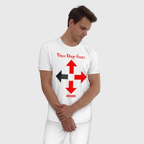 Мужская пижама Three Days Grace / Белый – фото 3